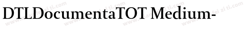 DTLDocumentaTOT Medium字体转换